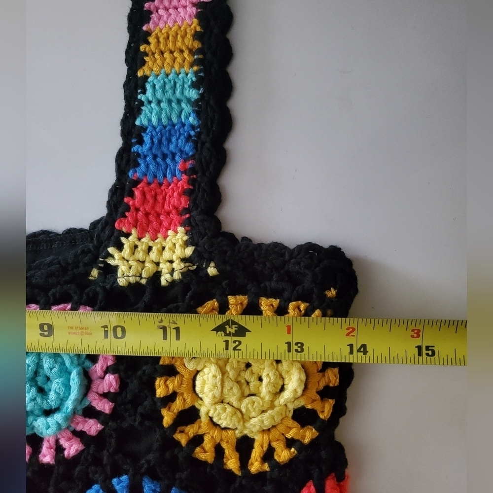 Pink Lily Embroidered Crochet Crop Tank Size Small - Picture 7 of 9
